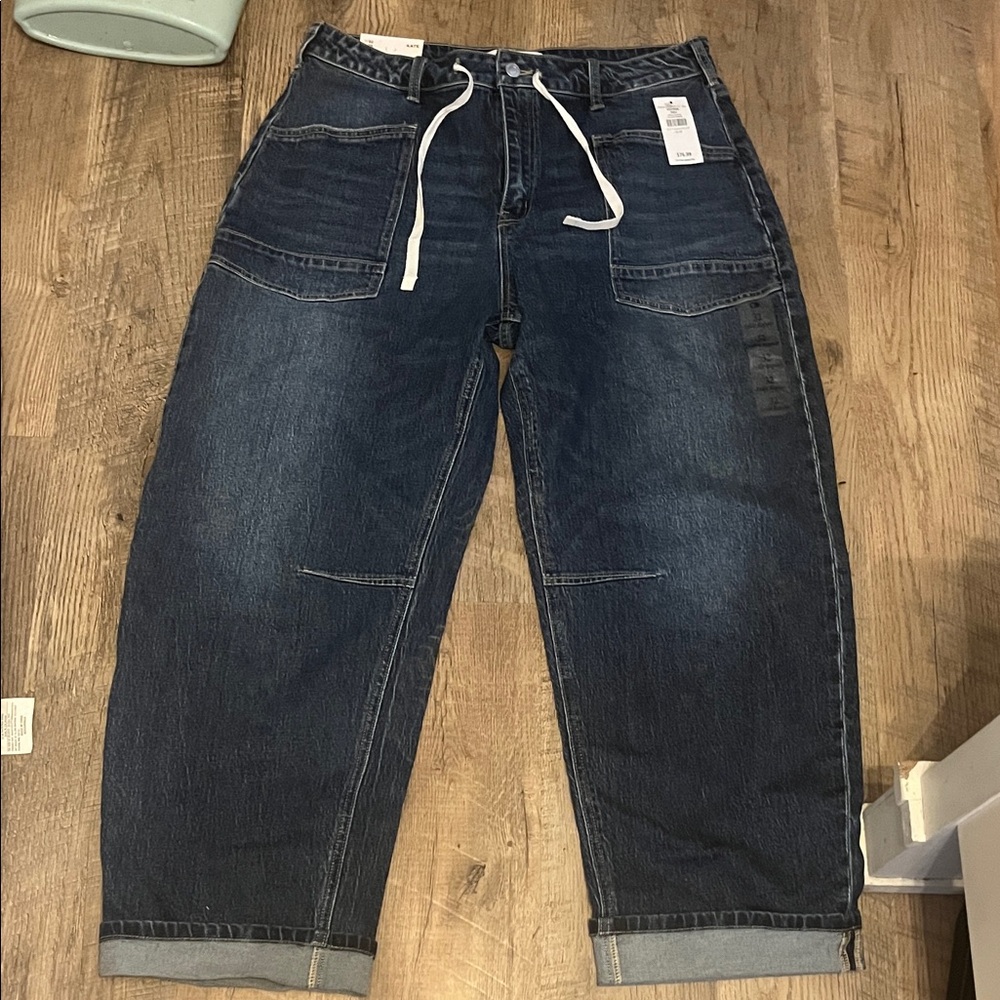 VERVET BY FLYING MONKEY Dark Blue Flare Jeans